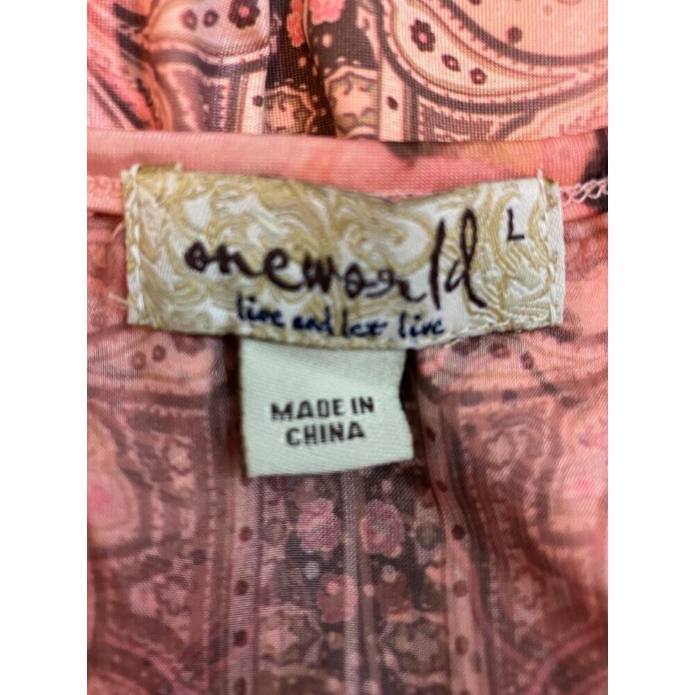 One World Multicolor Short Flutter Sleeve Dress B… - image 4